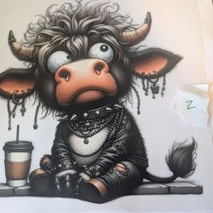 Cute Cartoon Cow Art Print